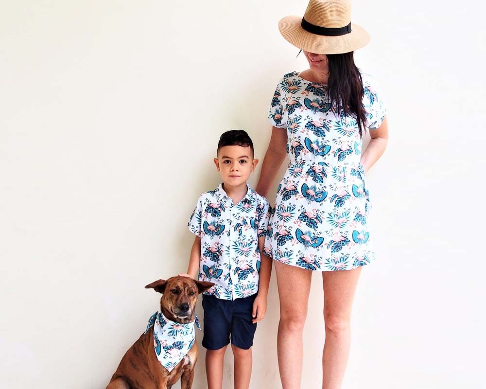mom and son matching outfits