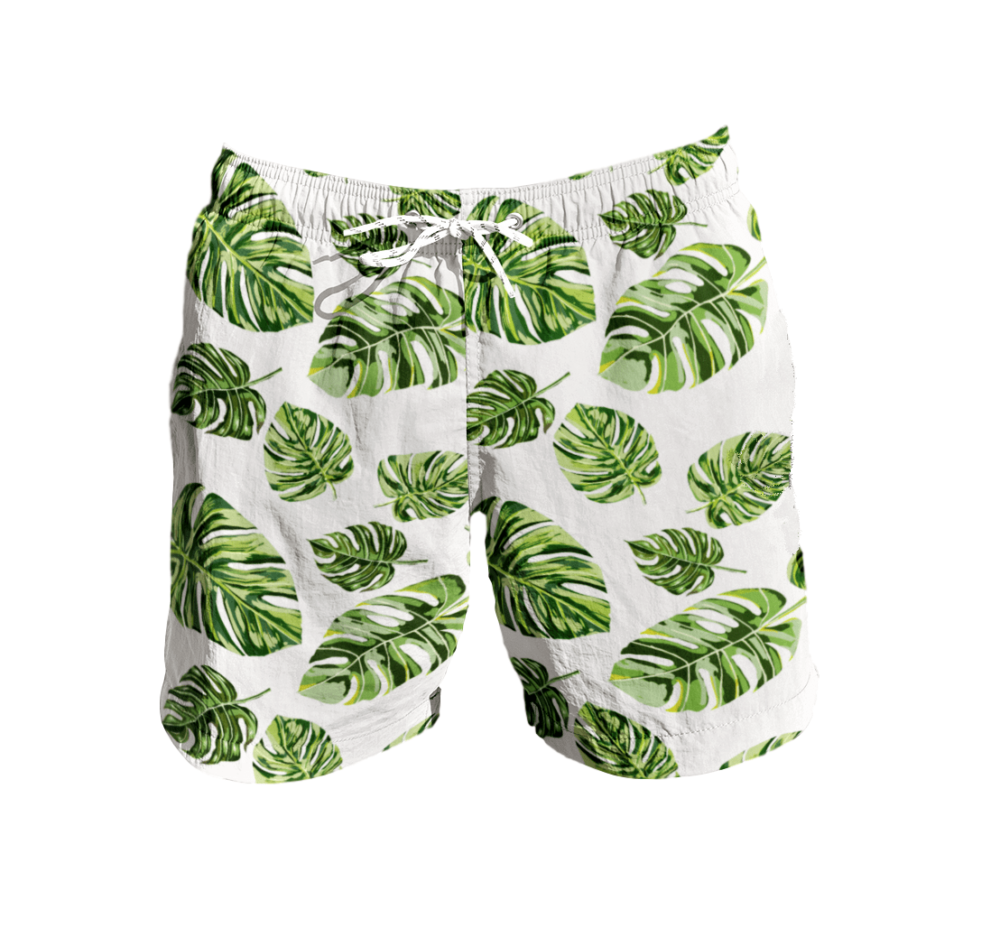 Father and Son Swim Trunks - Botanical Leaves - Image 2