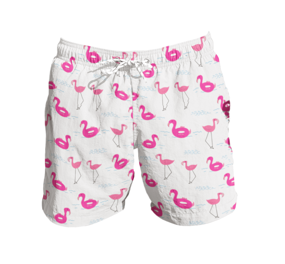 Father and Son Swim Trunks - Flamingo - Image 3