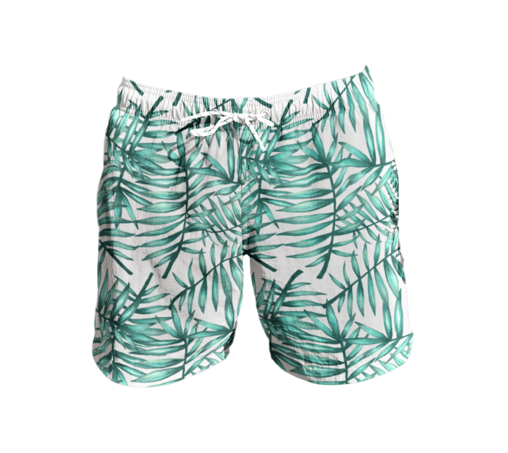 Father and Son Swim Trunks - Tropical Leaves - Image 2