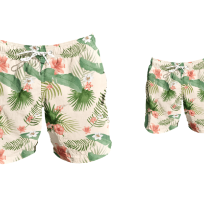 Matching Swim Trunks - Tropical