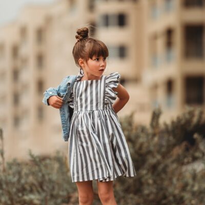 Ruffle Dress – Stripes