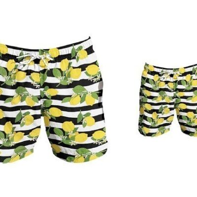 Matching Swim Trunks - Lemons