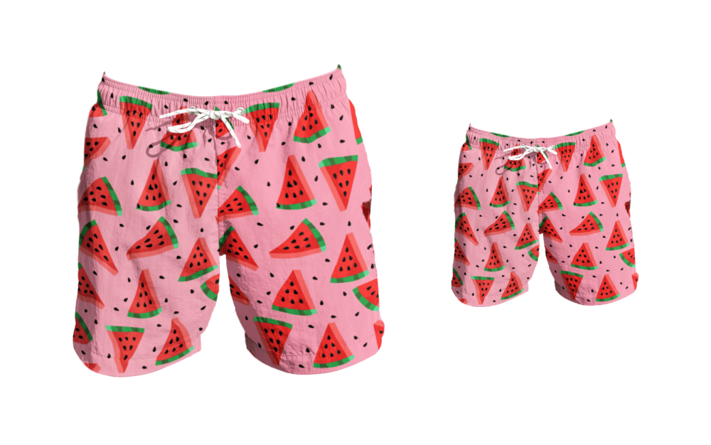 Matching Swim Trunks - Red Watermelon