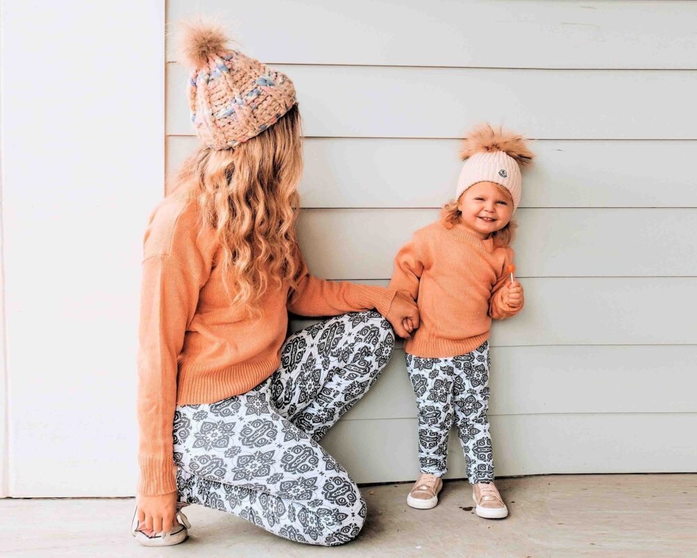 Mommy & Me Leggings - Grey Boho