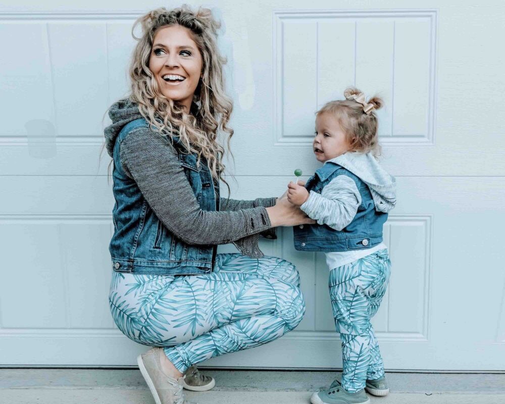 Mommy & Me Leggings - Tropical leaf - Image 3