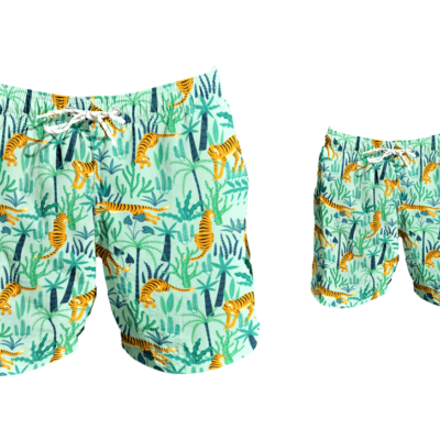 Matching Swim Trunks - Tiger