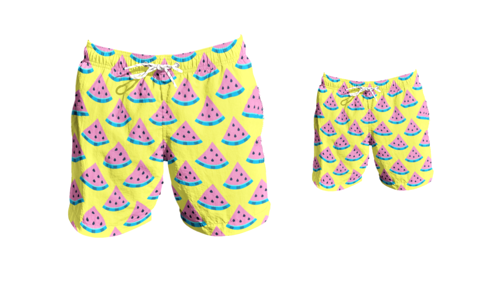 Matching Swim Trunks - Melon