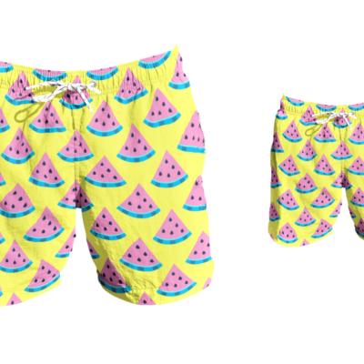 Matching Swim Trunks - Melon