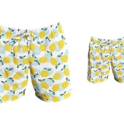 Matching Swim Trunks - Lemon