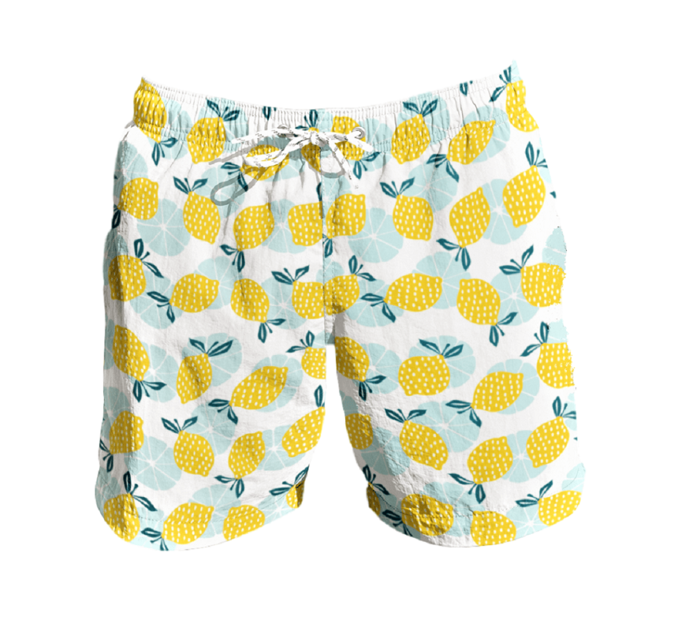 Matching Swim Trunks - Lemon - Image 2
