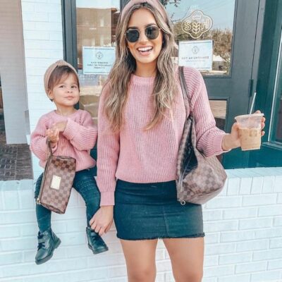 Mommy & Me Sweater - Rose Pink