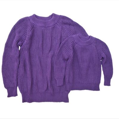 Mommy & Me Sweater - Purple