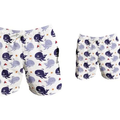 Matching Swim Trunks - Whale