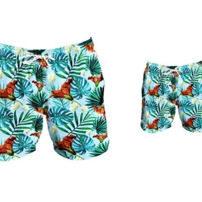 Matching Swim Trunks - Hawaiian