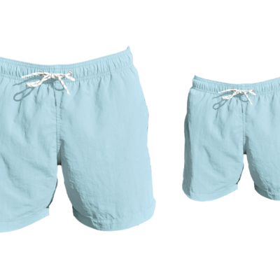 Matching Swim Trunks - Light Blue