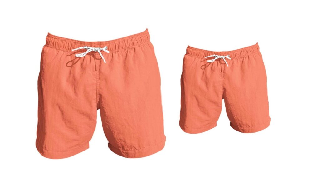 Matching Swim Trunks - Coral