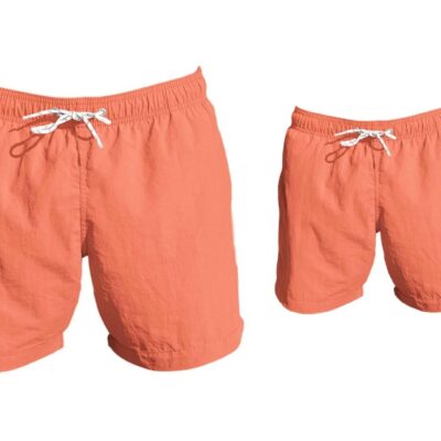 Matching Swim Trunks - Coral