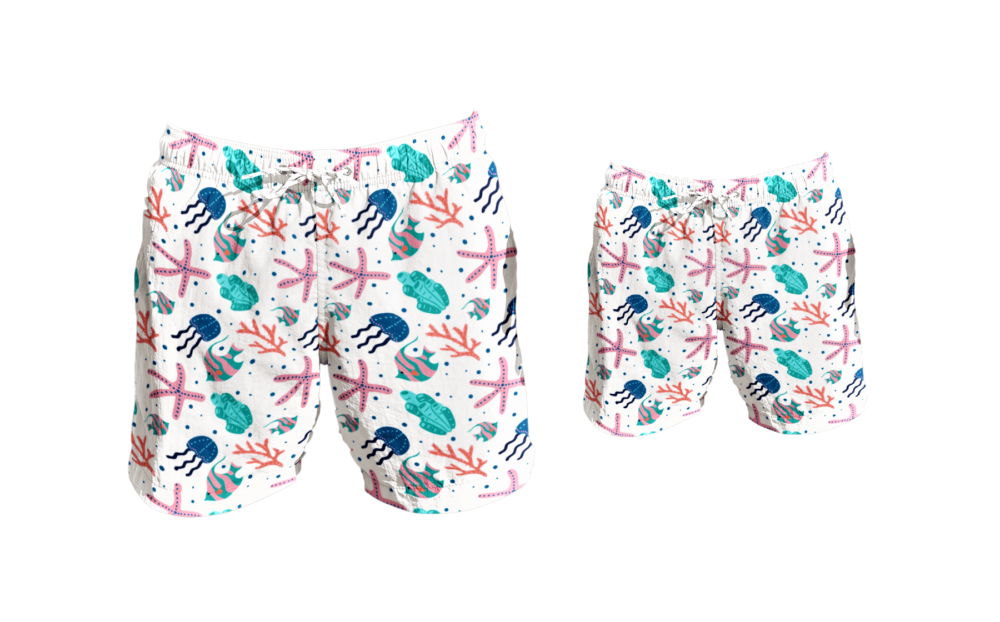 Matching Swim Trunks - Ocean