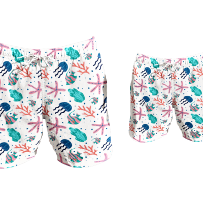 Matching Swim Trunks - Ocean
