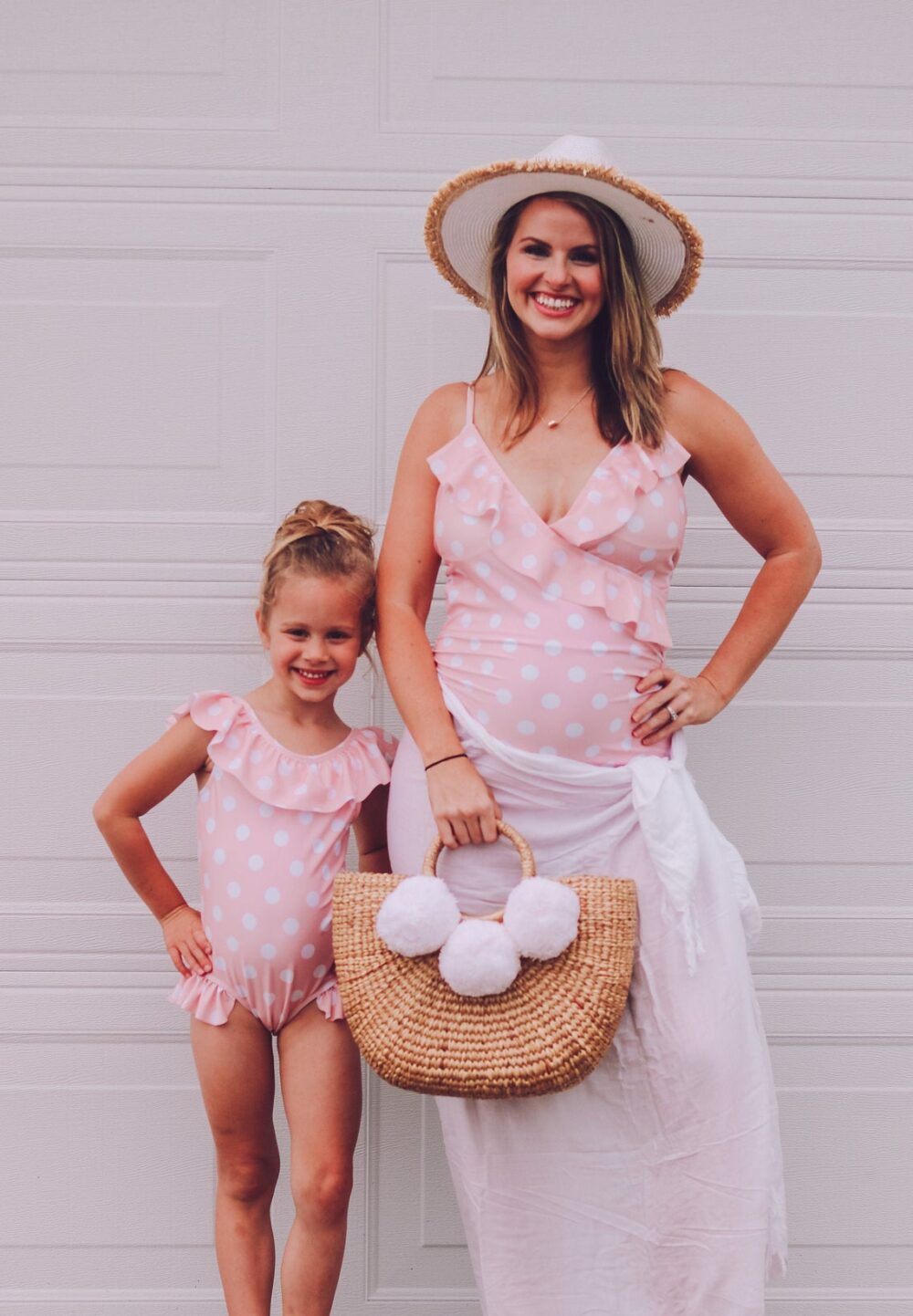 Mommy & Me Swimsuits - Pink Polka Dots - Image 2