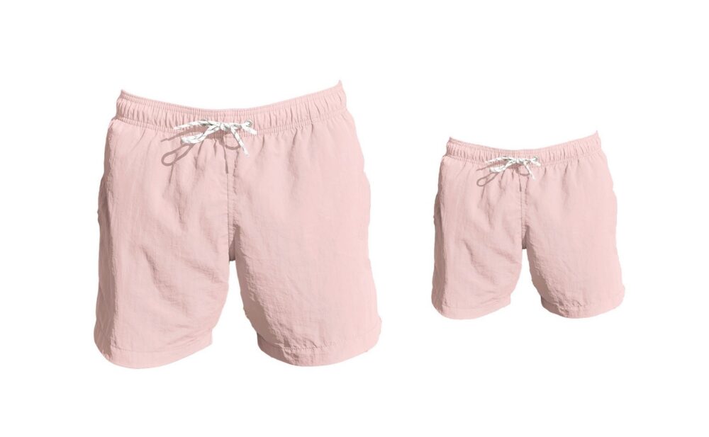 Matching Swim Trunks - Light Pink