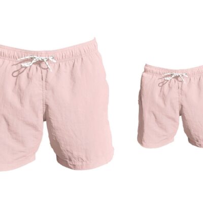 Matching Swim Trunks - Light Pink