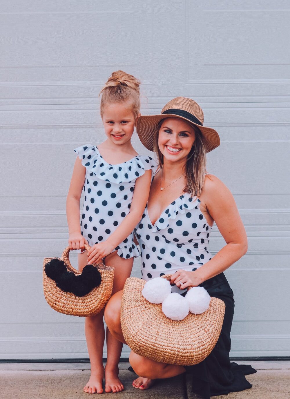 Mommy & Me Swimsuits - Pink Polka Dots - Image 3