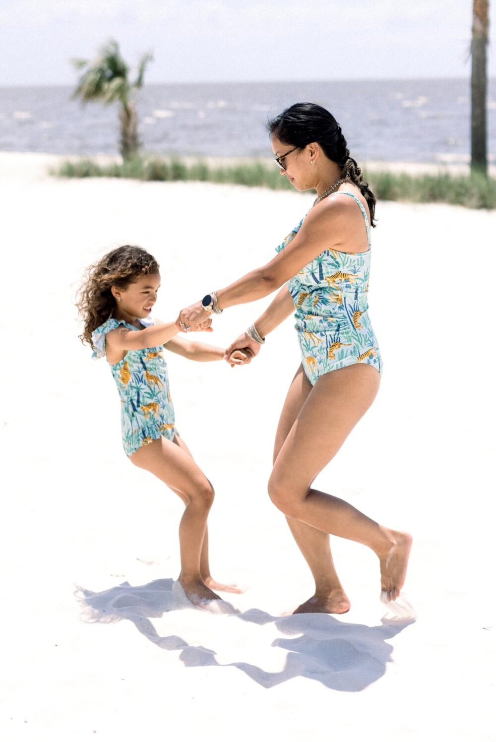 Matching Family Swimsuits - Green Tiger - Image 2