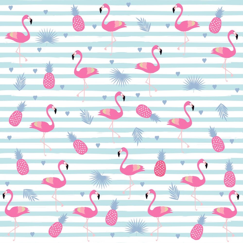 Mommy & Me Swimsuits - Striped Flamingo - Image 4