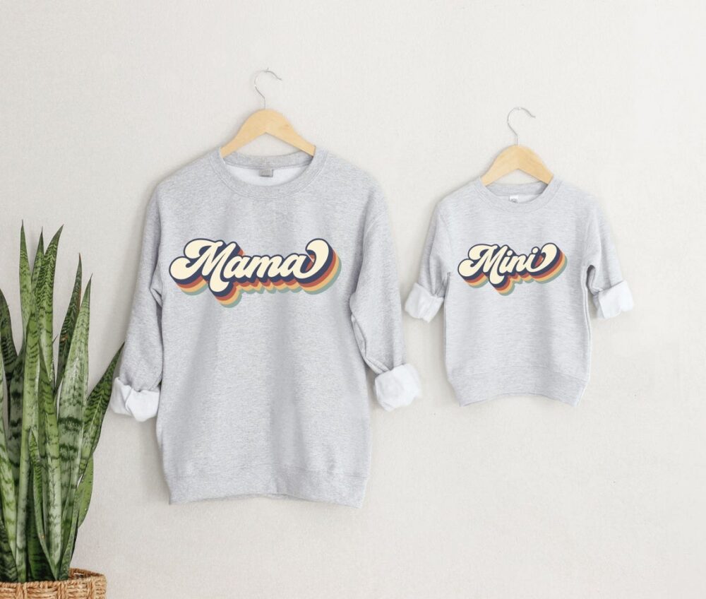 Mommy & Mini Sweatshirts - Retro