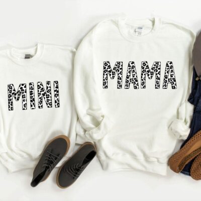 Mommy & Mini Sweatshirts - Leopard