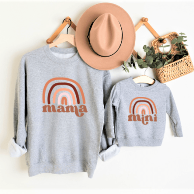 Mommy & Mini Sweatshirts - Rainbow