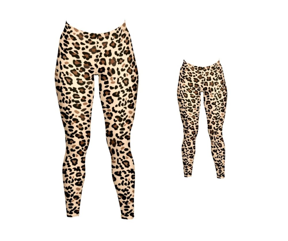Mommy & Me Leggings - Brown Animal Print - Image 2