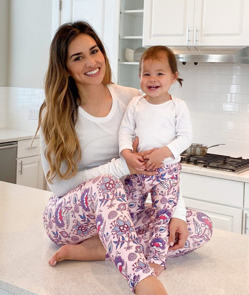 Mommy & Me Leggings – Pink Floral - Image 3