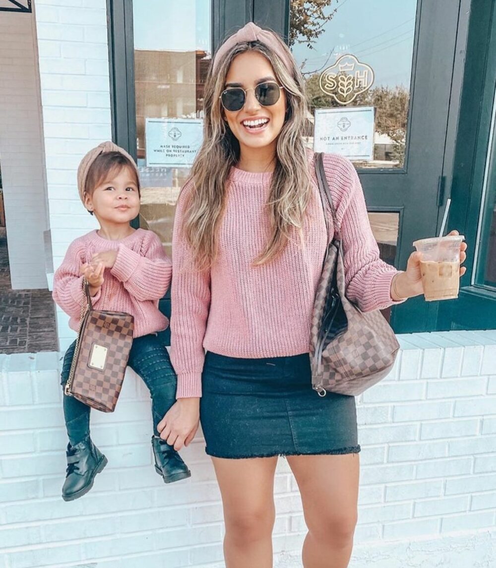 Mom & Me Sweater – Sand - Image 3
