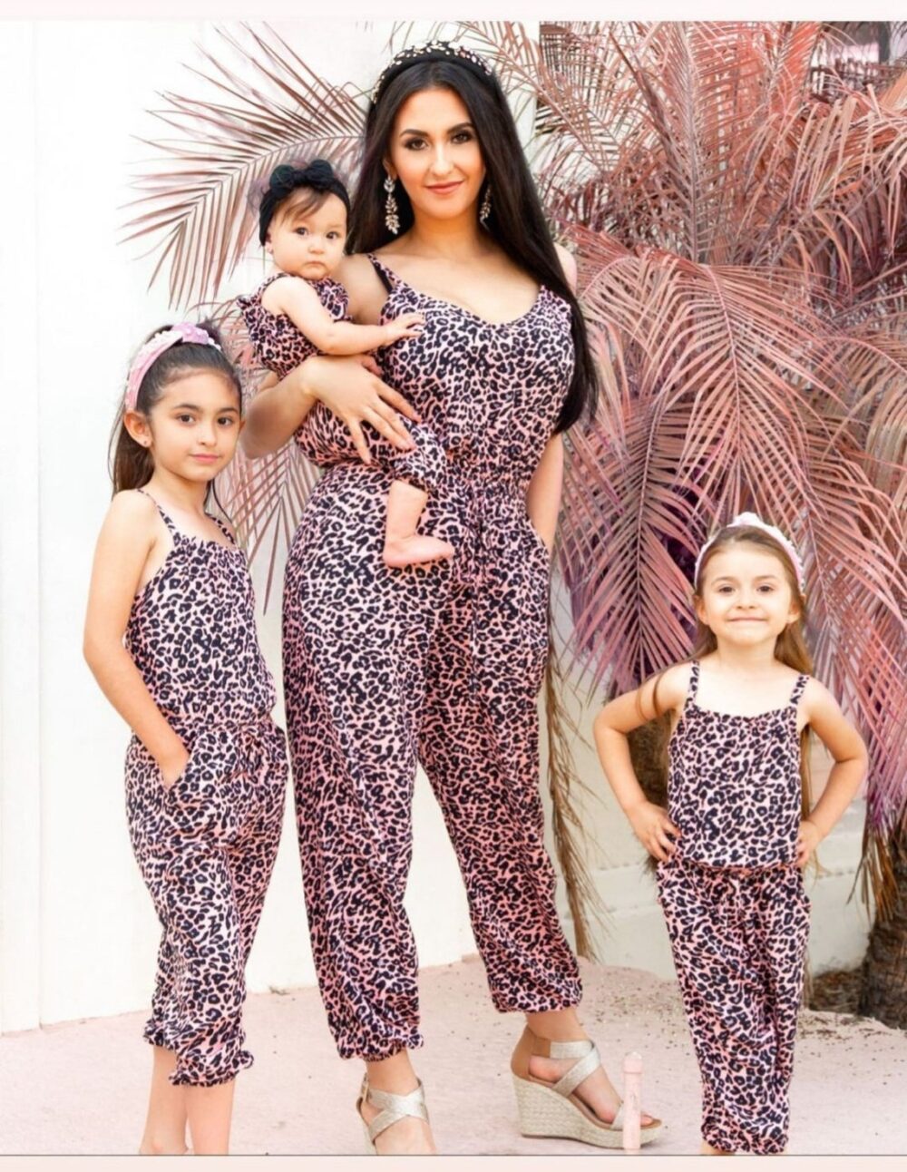 Mommy & Me Jumpsuits – Pink Leopard - Image 2