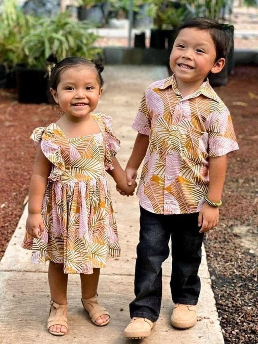 Siblings Outfit – Botanical leaf - Image 4