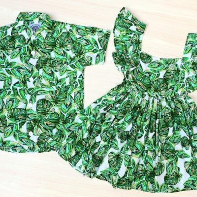 Siblings Outfit – Botanical leaf