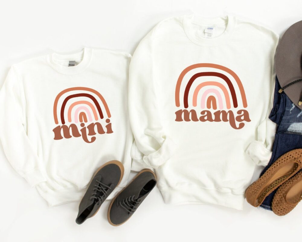Mama & Mini Sweatshirts – Rainbow - Image 2