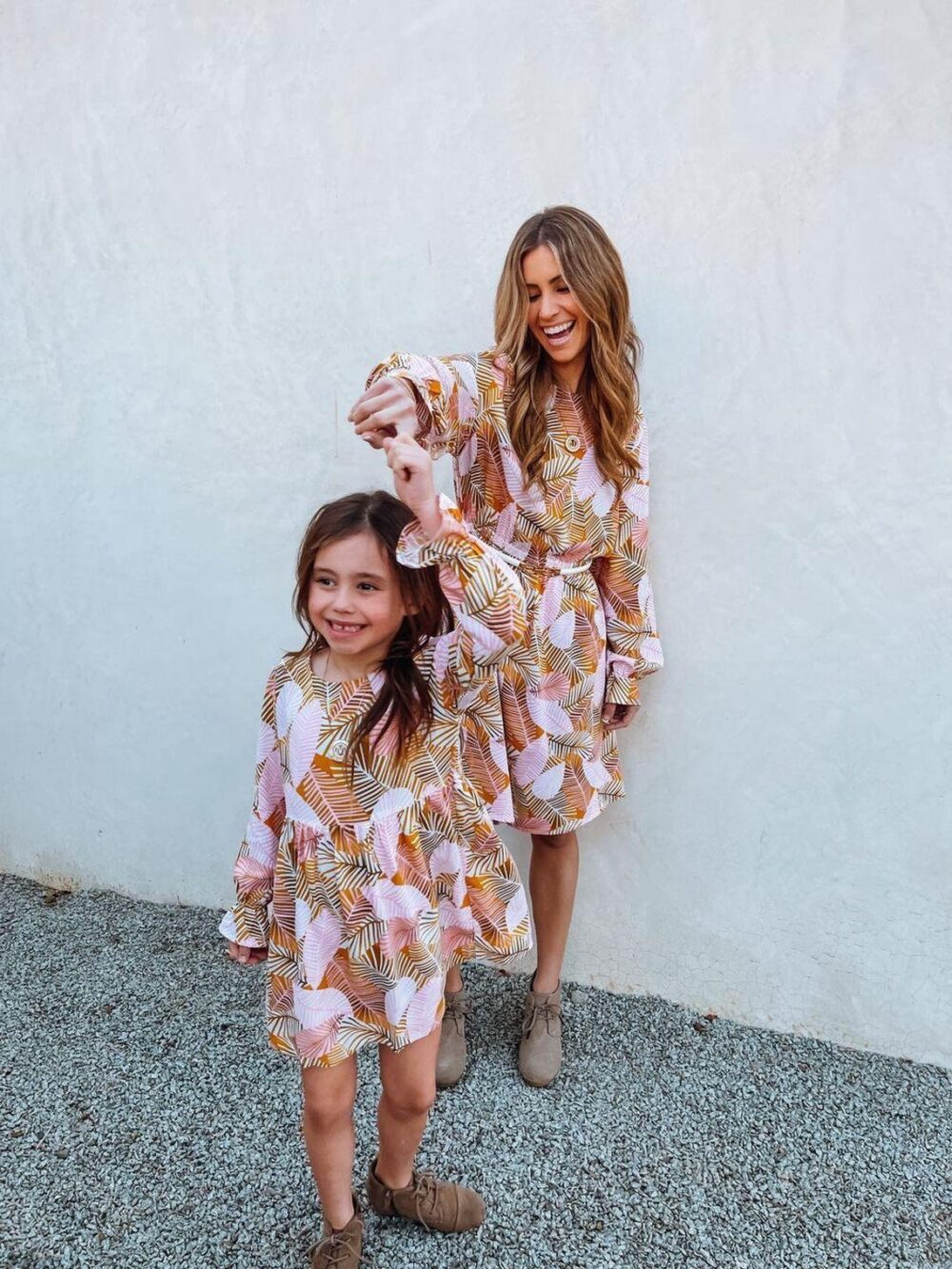 Long Sleeve Dress – Orange leaf - Image 4