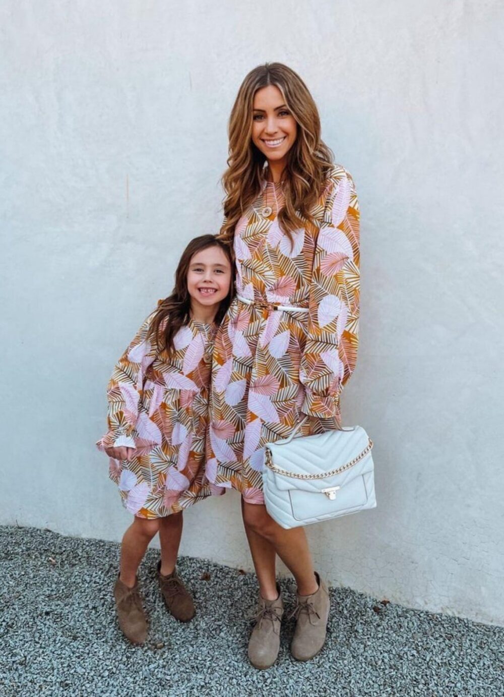 Long Sleeve Dress – Orange leaf - Image 2