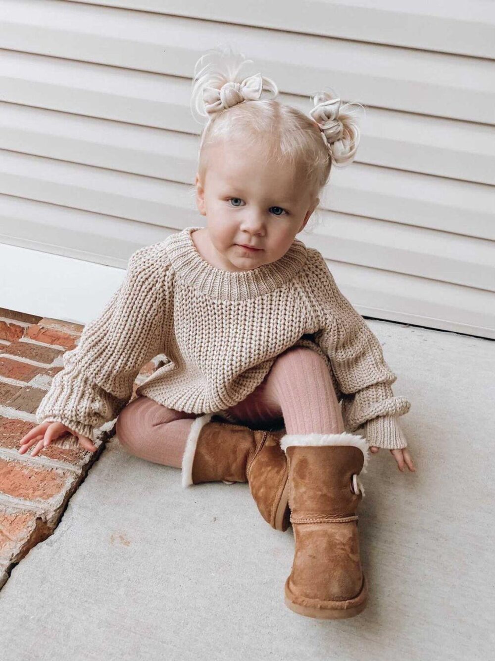 Mom & Me Sweater – Sand - Image 6