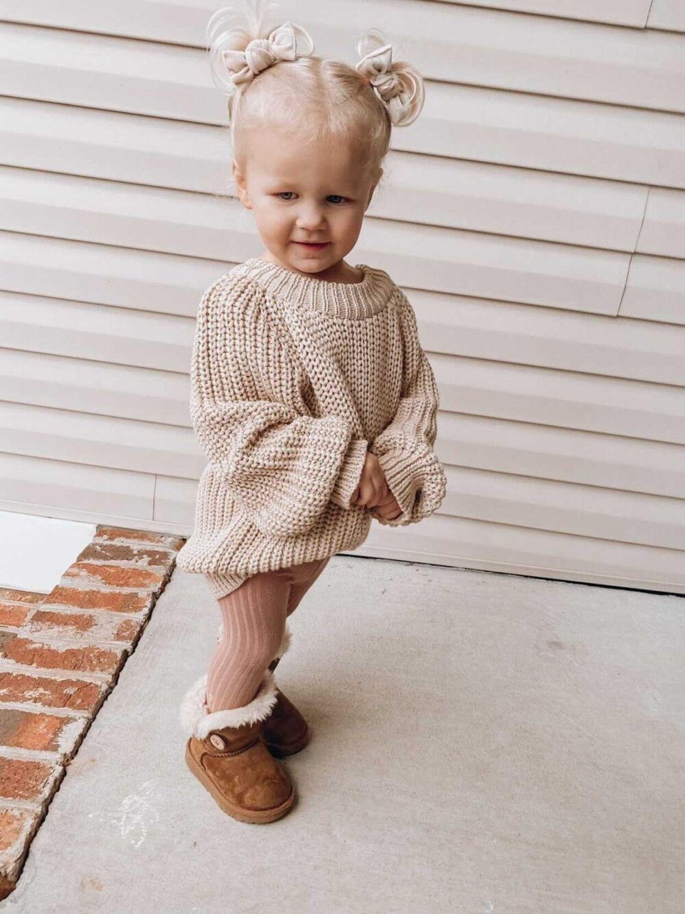Mom & Me Sweater – Sand - Image 7