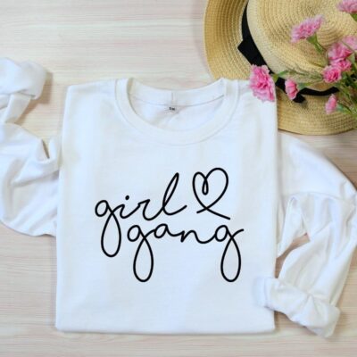 Mommy & Me Sweatshirts – Girl Gang White