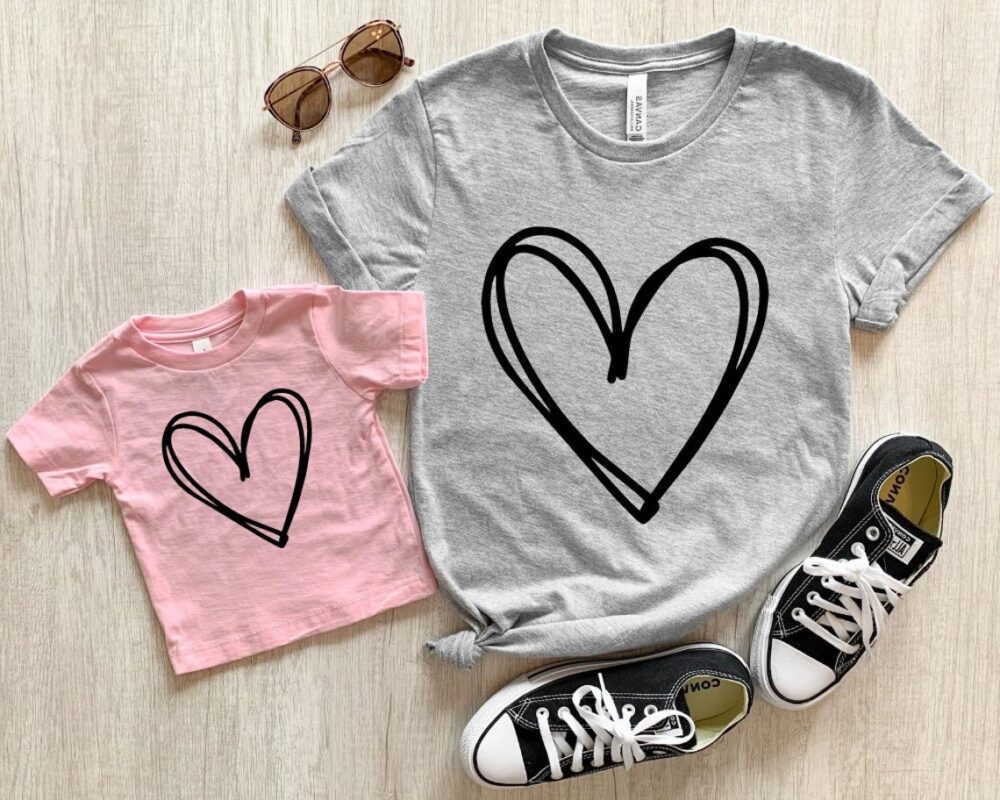 Family T-Shirts – Heart Doodle