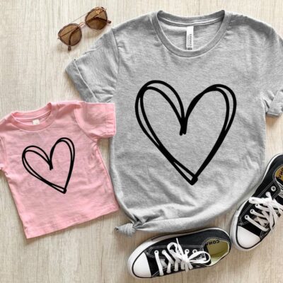 Family T-Shirts – Heart Doodle