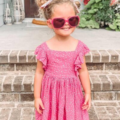 Girl Rufffle Dress - Pink