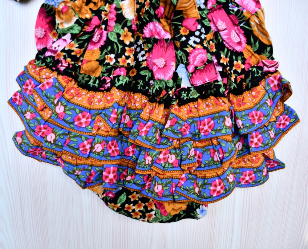 Puff Sleeve Dress - Mustard Floral - Image 6