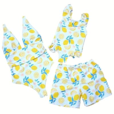 Matching Family Swimsuits - Lemon